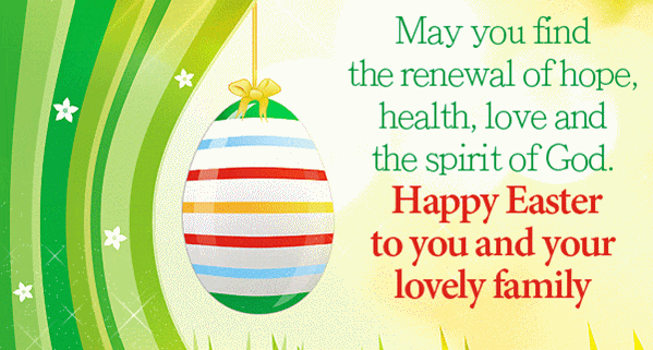 Happy Easter Wishes To You And Your Lovely Family