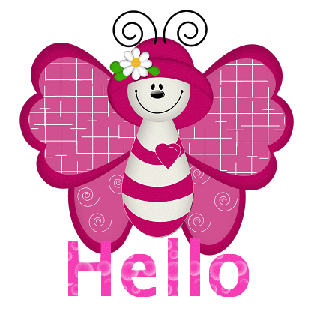 Hello -- Pink Butterfly
