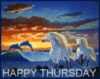 Happy Thursday -- Horses and Dolphins