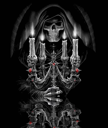Skull and candles