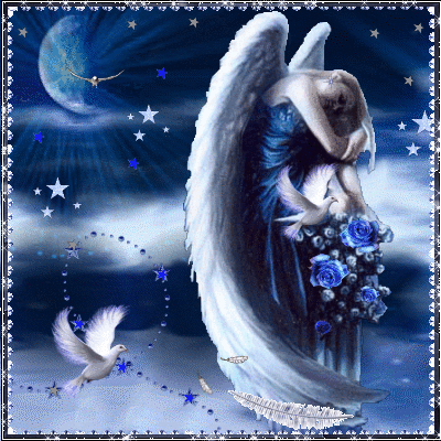 Angel Moon and Pigeon
