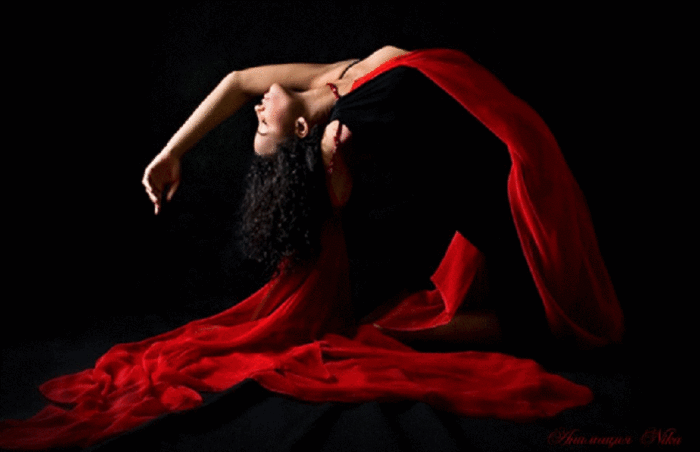 Dancing Lady in Red