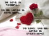 Love Quote -- Hearts and Rose