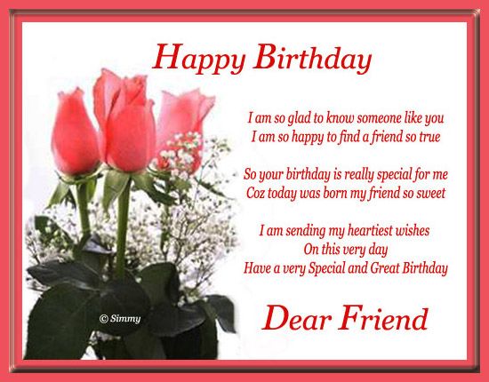 Happy Birthday Dear Friend