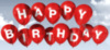 Happy Birthday -- Red Balloons in the Sky