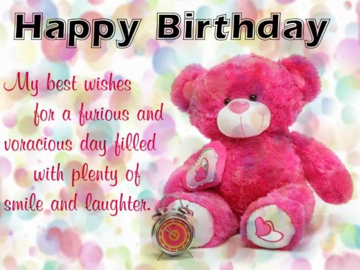 Happy Birthday -- Pink Bear