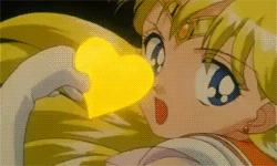 Anime Girl making hearts