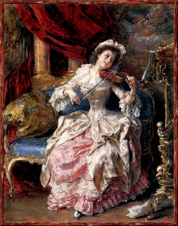 Lady plays Violin