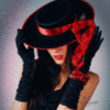 Lady in Black Hat