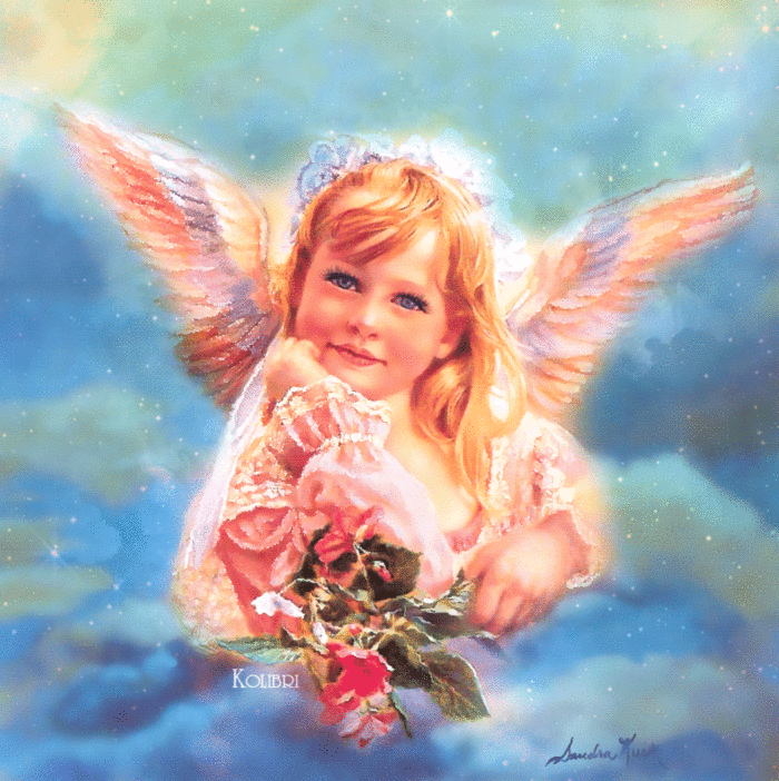 Little Angel with Flowers