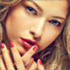 Beautiful Girl Red lips Nails Avatar