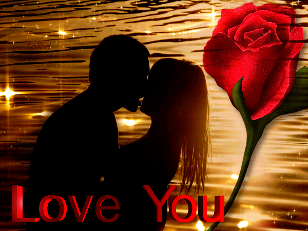 Love You Kiss and Red Rose