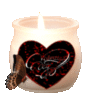 Valentine's Day -- Candle, Heart and Butterfly