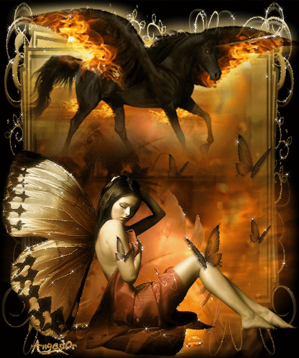 Fairy and Black Pegasus