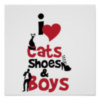 I love Cats, Shoes & Boys.