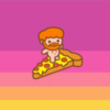 Kawaii Animated Flying Pizza
