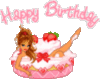 Happy Birthday -- Sexy Girl in Birthday Cake
