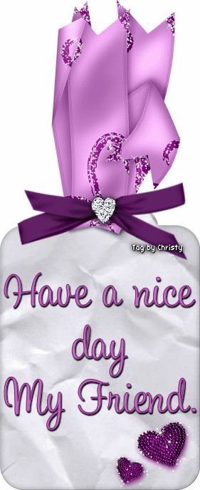 Have a Nice Day My Friend -- Purple Hearts