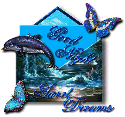 Good Night Sweet Dreams -- Dolphin and Butterfly