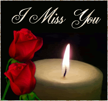 I Miss You -- Red Roses and Candle