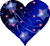Blue Heart with Stars
