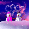 Happy New Year! -- Snowman in Love