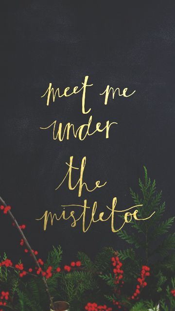 Meet me under the mistletoe -- Christmas