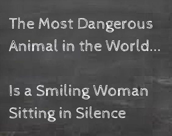 The Most Dangerous Animal in the World... Is a Smiling Woman Sitting in Silence 