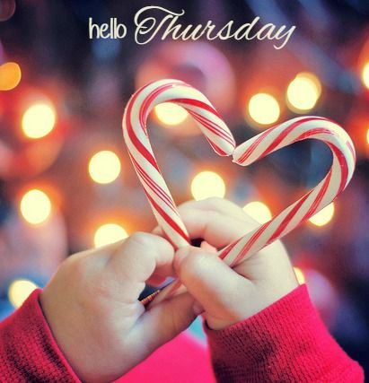 Hello Thursday -- Candy Cane Heart