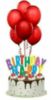Happy Birthday -- Red Balloons