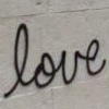 Love Icon Black Letters