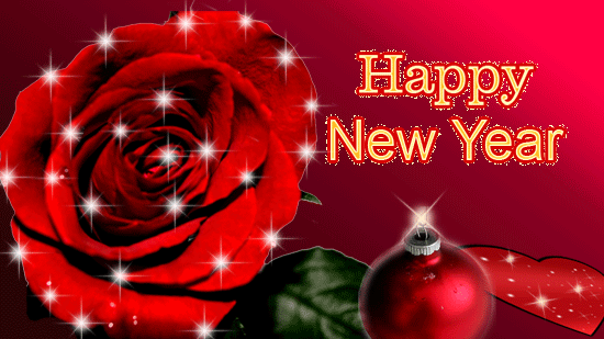 Happy New Year -- Red Rose