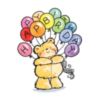 Happy Birthday -- Teddy Bear with Balloons