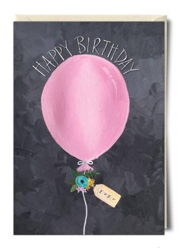 Happy Birthday Xo Xo -- Pink Balloon