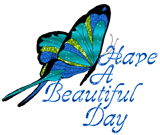 Have A Beautiful Day -- Blue Butterfly