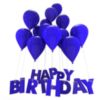 Happy Birthday -- Blue Balloons