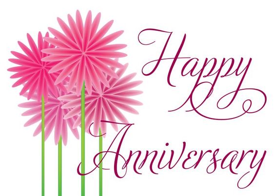 Happy Anniversary -- Pink Flowers