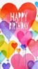 Happy Birthday -- Hearts Balloons