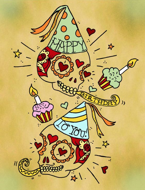 Happy Birthday To You! -- Skull