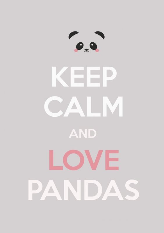 Keep Calm And Love Pandas