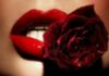 Red Sexy Lips with Red Rose