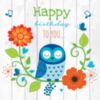 Happy Birthday To You... -- Owl and Flowers