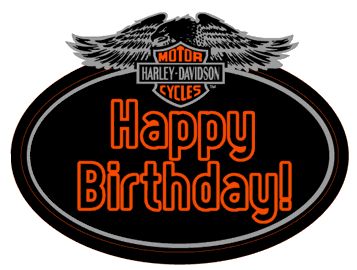 Happy Birthday! -- Harley Davidson Logo 