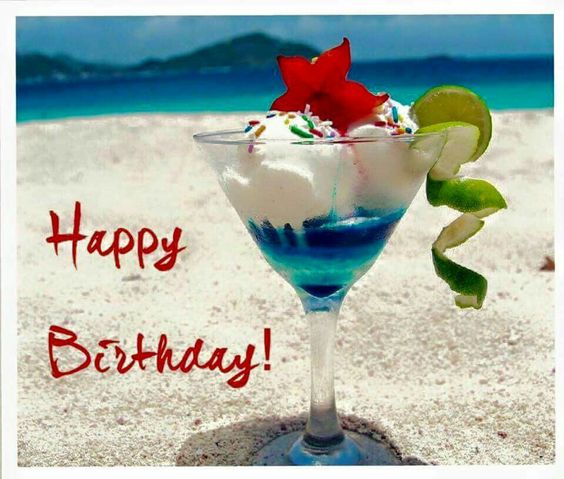 Happy Birthday -- Cocktail on the beach