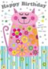 Happy Birthday -- Flowers Cat