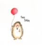 Happy Birthday -- Hedgehog with Balloon 