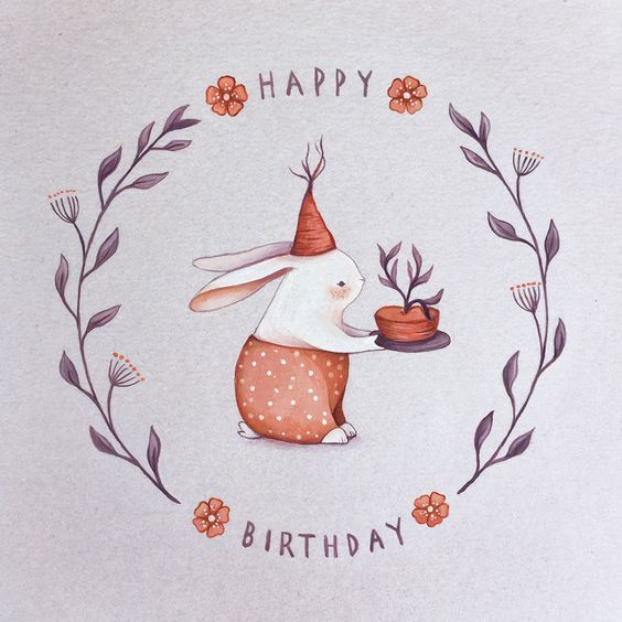 Happy Birthday -- Cute Rabbit