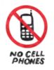 No Cell Phones Sign -- Gilmore Girls