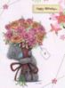 Happy Birthday -- Teddy Bear with Flowers