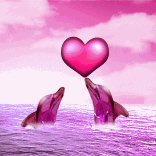 Love Heart Pink Dolphins